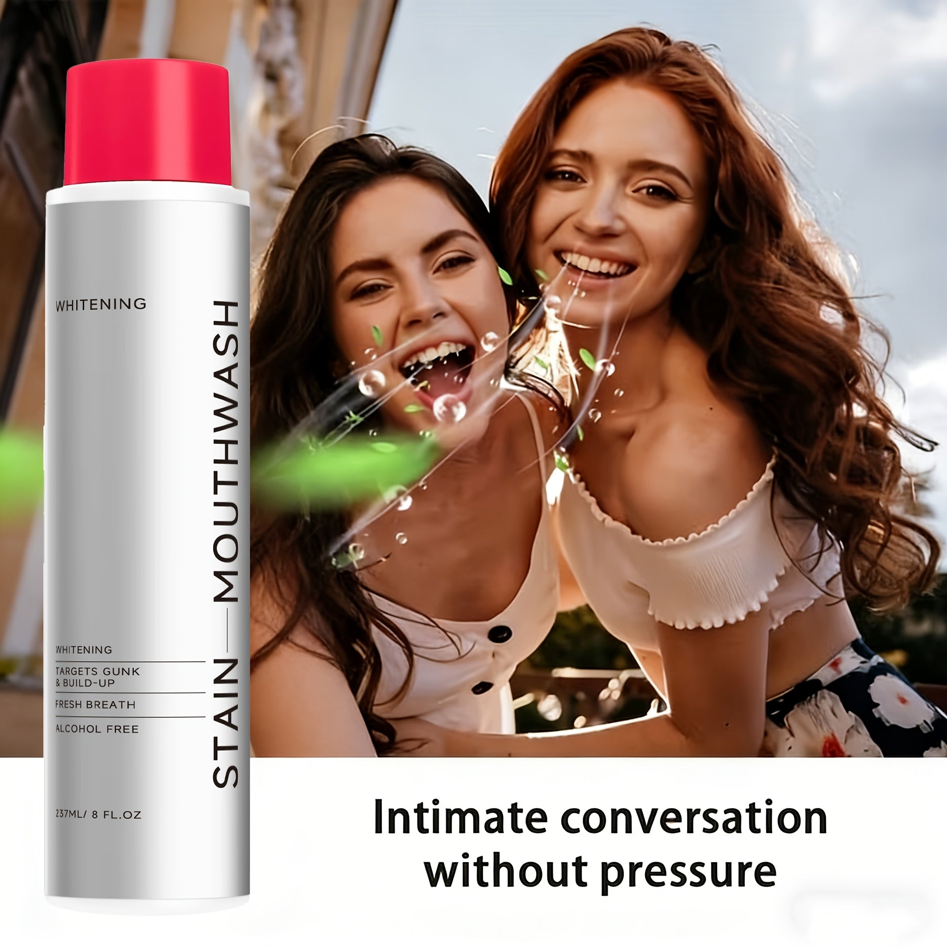 8.01oz of Multi-Functional Mouthwash, Containing Menthol for Long-Lasting Fresh Breath, Gentle Cleaning, Portable for Use, Suitable for After Meals And Dating Occasions