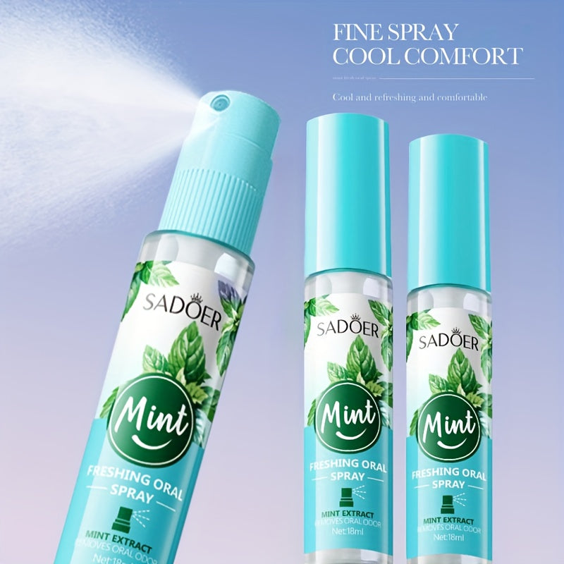 Pack of 2\u002F5, Freshens Breath in 3 Seconds, Mint Breath Freshening Spray, Alcohol-Free, Gentle And Refreshing, 0.61oz×2, 0.61oz×5, Easy to Carry, Suitable for Travel And Parties, Keeps Your Mouth Fresh at All Times
