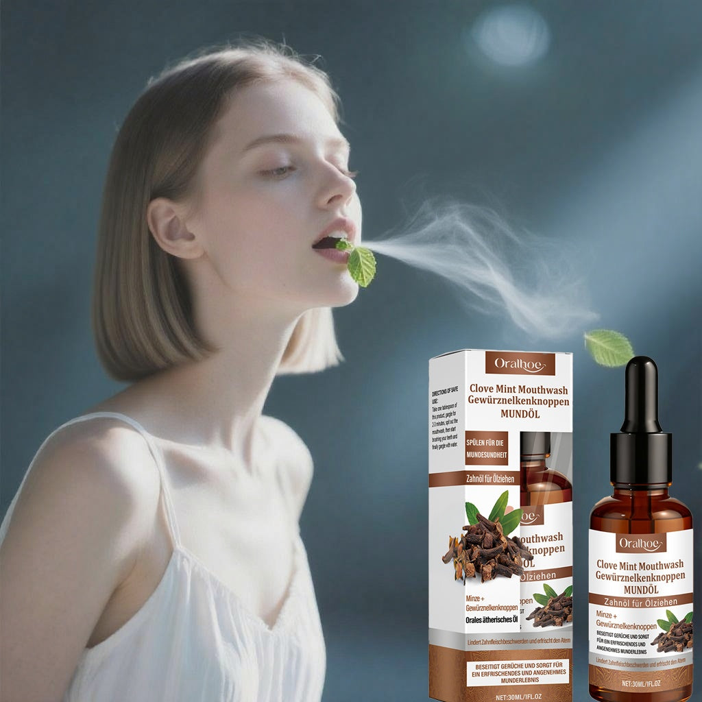 Clove Mint Care Mouthwash - with Gentle And Clean Herbal Ingredients, It Refreshes The Mouth And Teeth, Cools The Teeth And Gums, And Has a Long-Lasting Fragrance. It Is Suitable for Use on Valentine'S Day, Dates, And As a Travel Mouthwash