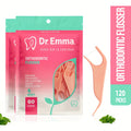 120 Dr. Emma Floss with Braces, Mint Flavored, Alcohol-free, Designed for Daily Oral Hygiene and Braces Maintenance