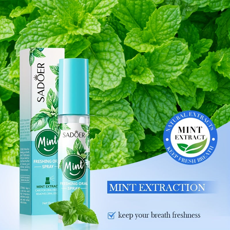 Pack of 2\u002F5, Freshens Breath in 3 Seconds, Mint Breath Freshening Spray, Alcohol-Free, Gentle And Refreshing, 0.61oz×2, 0.61oz×5, Easy to Carry, Suitable for Travel And Parties, Keeps Your Mouth Fresh at All Times