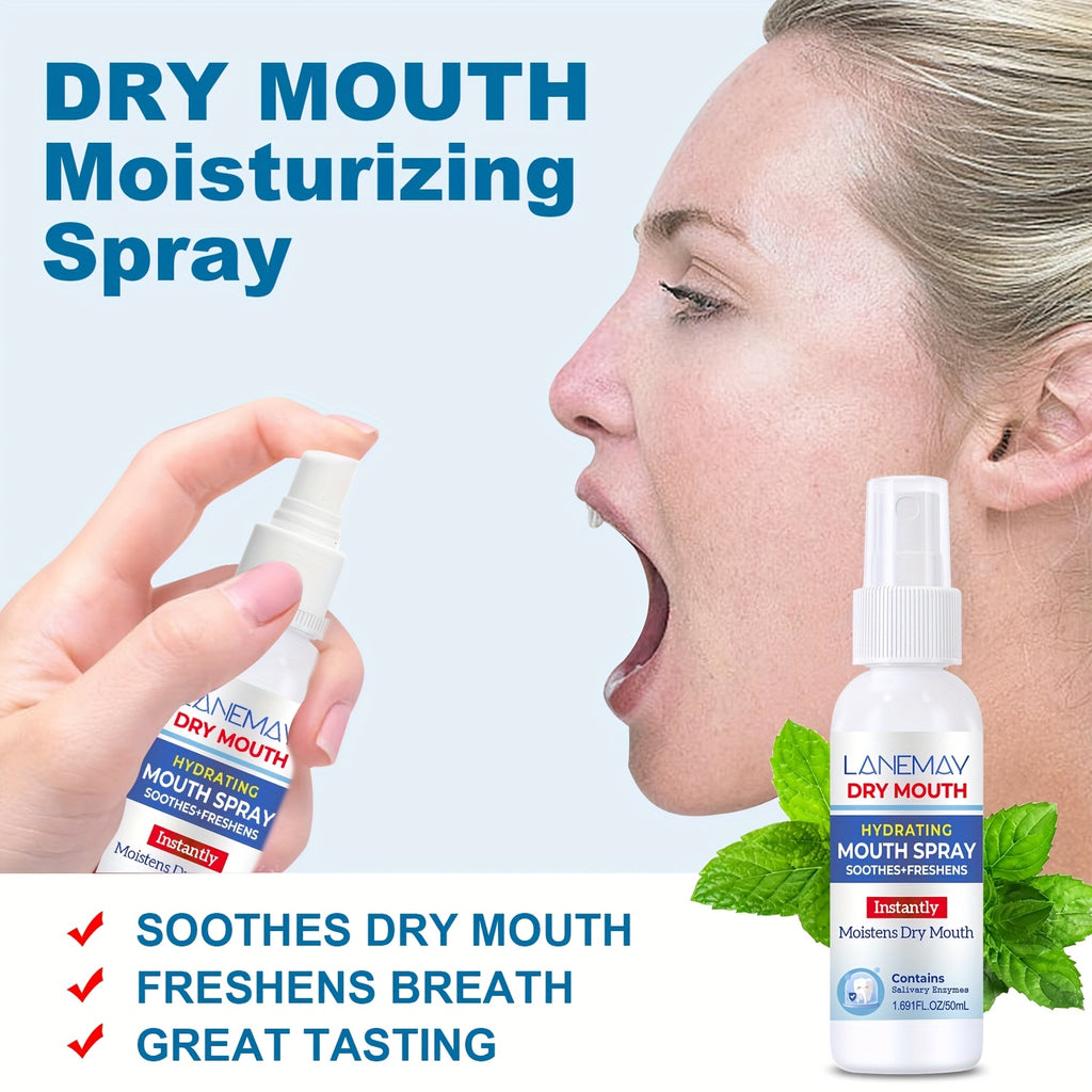 Hydrating Mouth Spray-Moistens and Relieves Symptoms of  Mouth-with a Hint of Mint-Keep Freshens Breath and Great Tasting-Suitable for  Mouth & Bad Breath