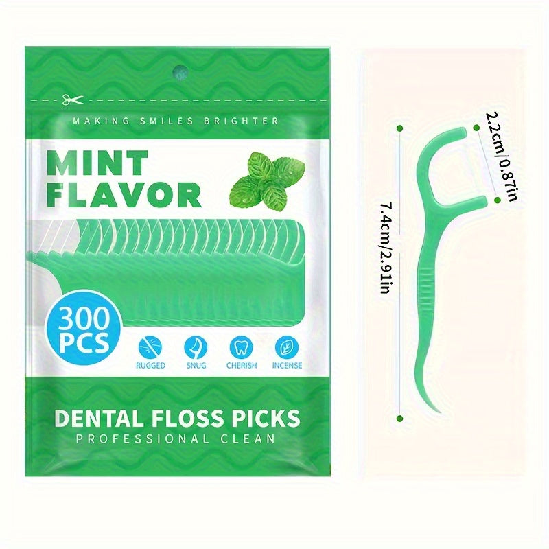 Dental Fresh 1500 Count Professional Mint Flavored Dental Floss Picks - Polyethylene, Shreddable, Alcohol-Free, Freshens Breath, Oral Care, Travel-Sealed Bag