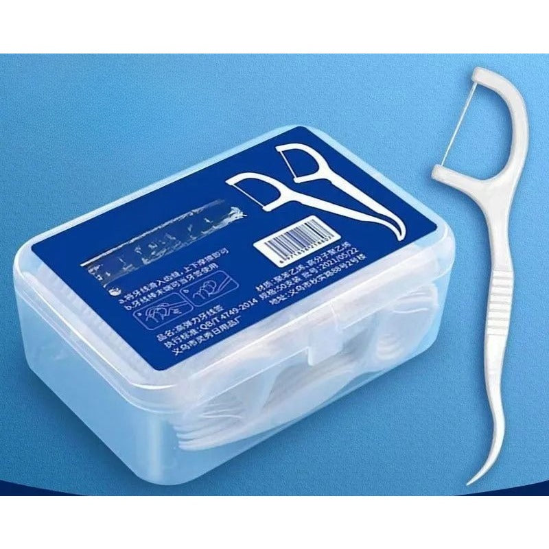 200 Ultra-fine Disposable Floss Sticks Home Packed Ultra-fine and Smooth Floss