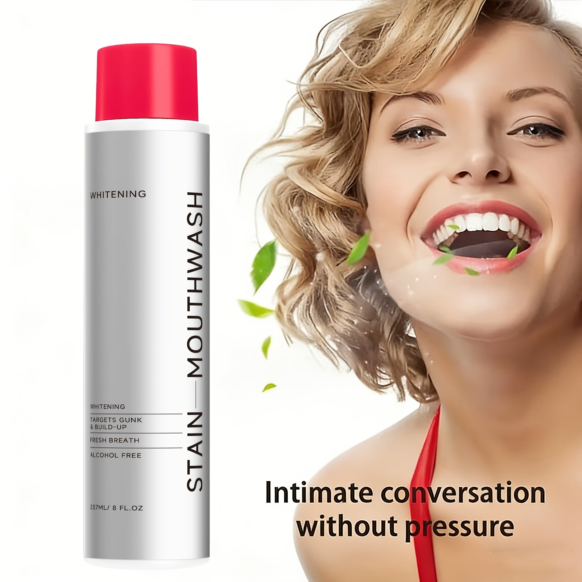 8.01oz of Multi-Functional Mouthwash, Containing Menthol for Long-Lasting Fresh Breath, Gentle Cleaning, Portable for Use, Suitable for After Meals And Dating Occasions