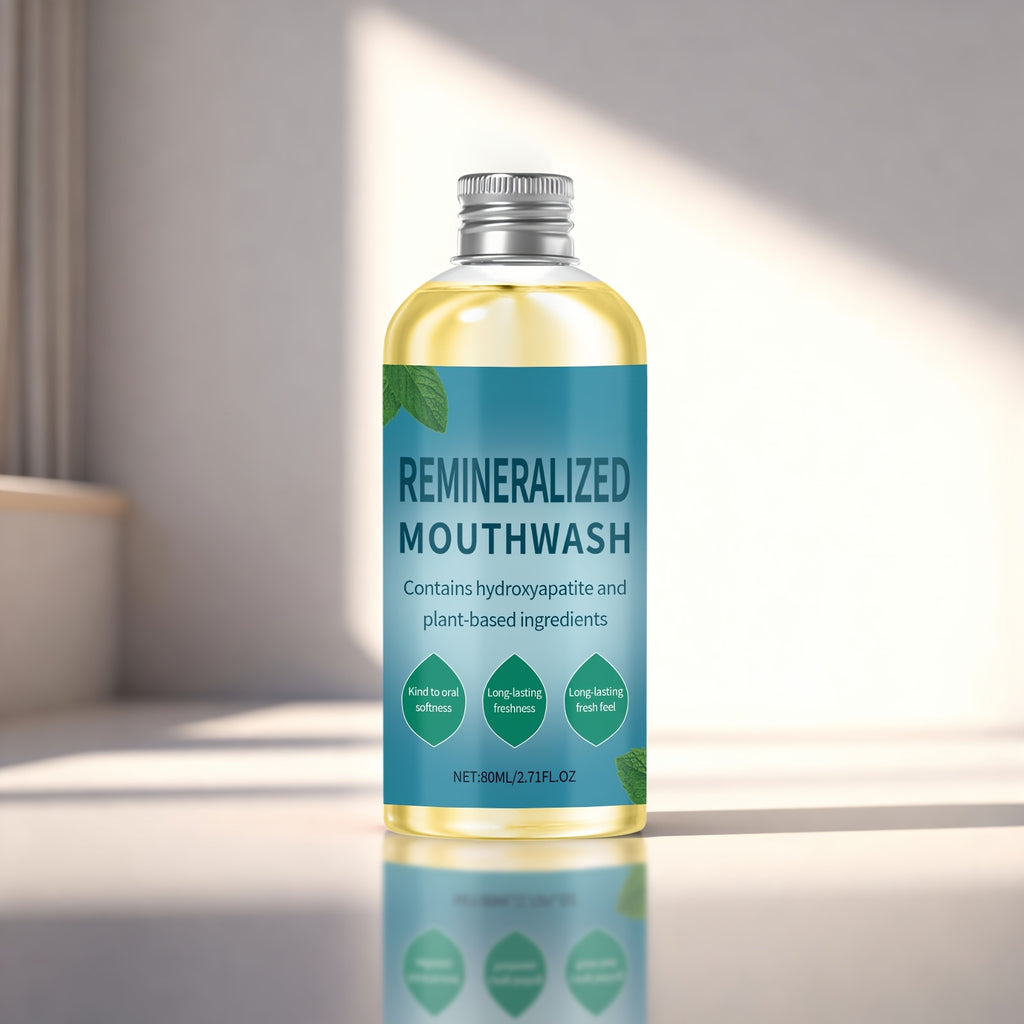 2.71oz Mint-Flavored Mouthwash, Containing Hydroxyapatite And Plant Ingredients, Lightweight Texture, Easy to Rinse, Achieving More Thorough Care, Perfect for Fresh Breath Before Dates Or After Meals. Ideal for Travel And Hotel Stays
