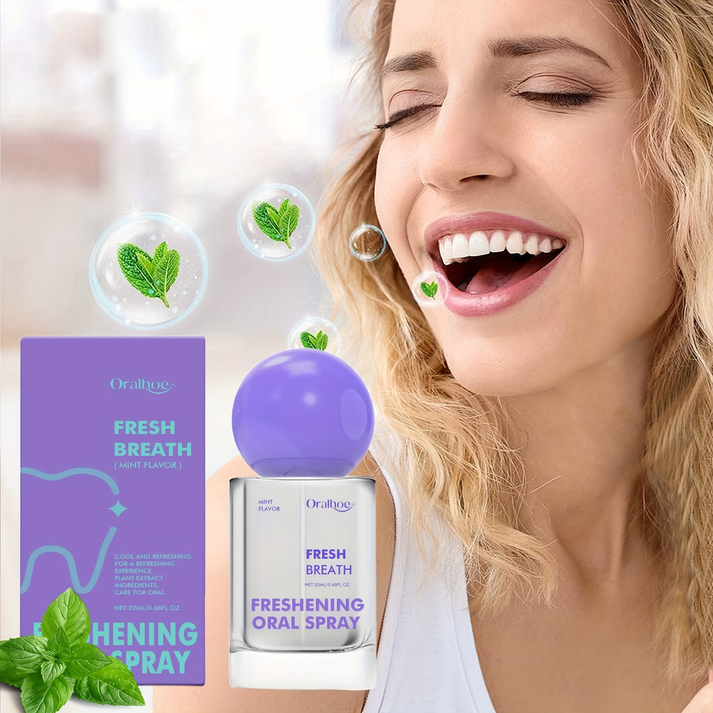 Fresh Oral spray, containing mint ingredients, quickly freshens the mouth, eliminates odors and keeps it refreshing for a long time. Compact and portable, it is suitable for use after meals or in social occasions