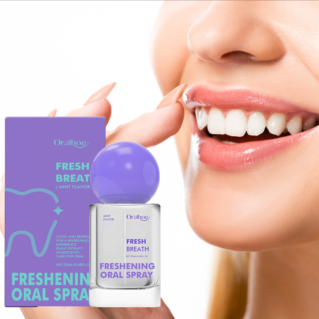 Fresh Oral spray, containing mint ingredients, quickly freshens the mouth, eliminates odors and keeps it refreshing for a long time. Compact and portable, it is suitable for use after meals or in social occasions