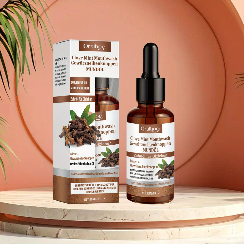 Clove Mint Care Mouthwash - with Gentle And Clean Herbal Ingredients, It Refreshes The Mouth And Teeth, Cools The Teeth And Gums, And Has a Long-Lasting Fragrance. It Is Suitable for Use on Valentine'S Day, Dates, And As a Travel Mouthwash