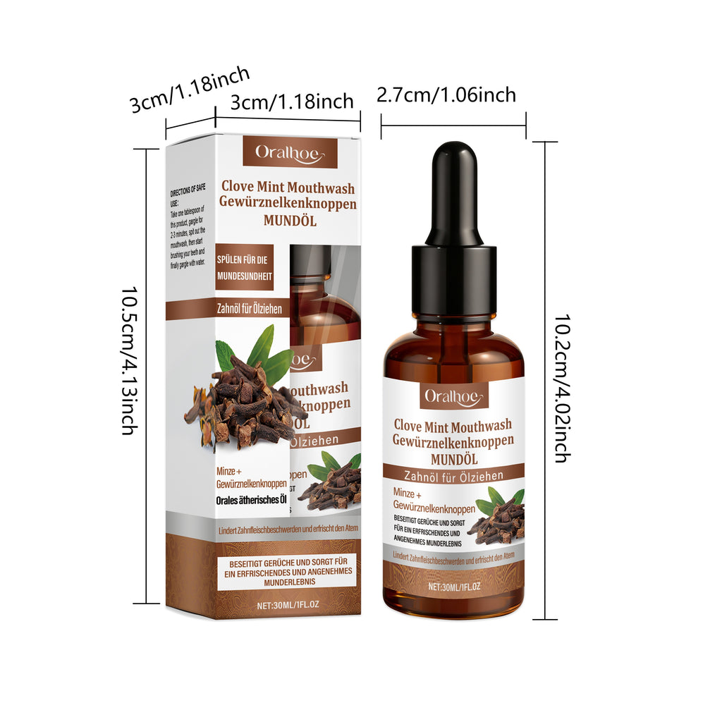Clove Mint Care Mouthwash - with Gentle And Clean Herbal Ingredients, It Refreshes The Mouth And Teeth, Cools The Teeth And Gums, And Has a Long-Lasting Fragrance. It Is Suitable for Use on Valentine'S Day, Dates, And As a Travel Mouthwash