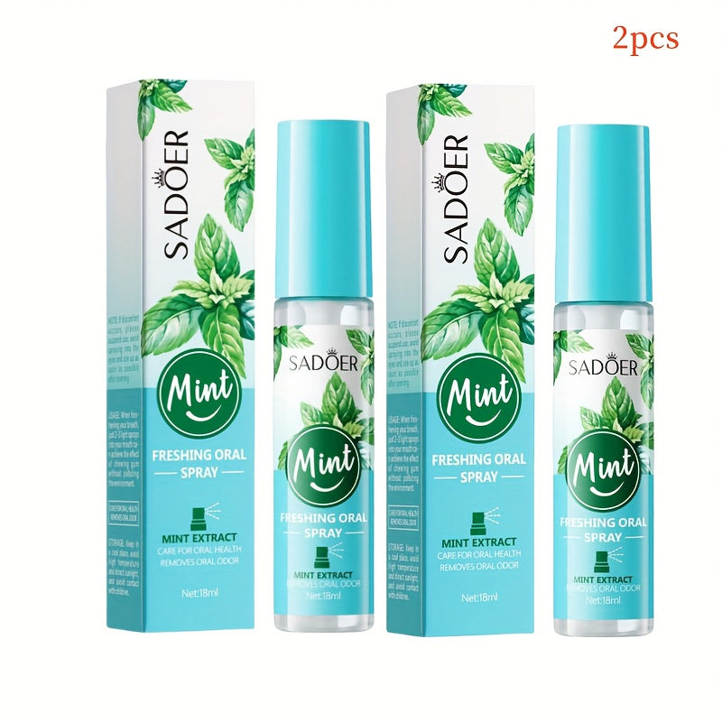 Pack of 2\u002F5, Freshens Breath in 3 Seconds, Mint Breath Freshening Spray, Alcohol-Free, Gentle And Refreshing, 0.61oz×2, 0.61oz×5, Easy to Carry, Suitable for Travel And Parties, Keeps Your Mouth Fresh at All Times