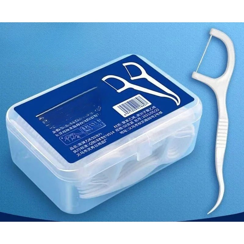 200 Ultra-fine Disposable Floss Sticks Home Packed Ultra-fine and Smooth Floss