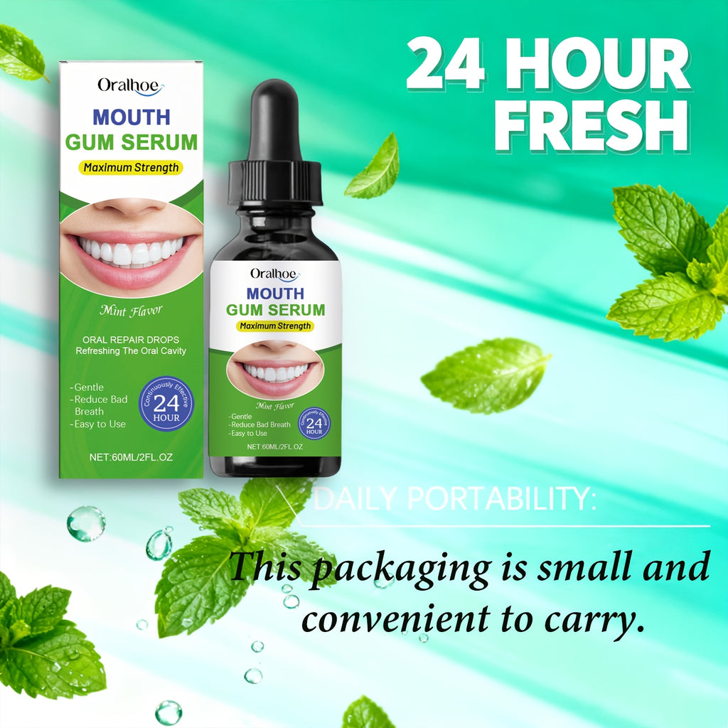 1\u002F2pcs 24-Hour Fresh Breath Oral Care Drops 60Ml\u002F2Fl.Oz, Botanical Oral Care, Freshens Breath, Long-Lasting Fragrance, Teeth Cleaning, Tongue Coating Removal, Daily Mouthwash, Portable
