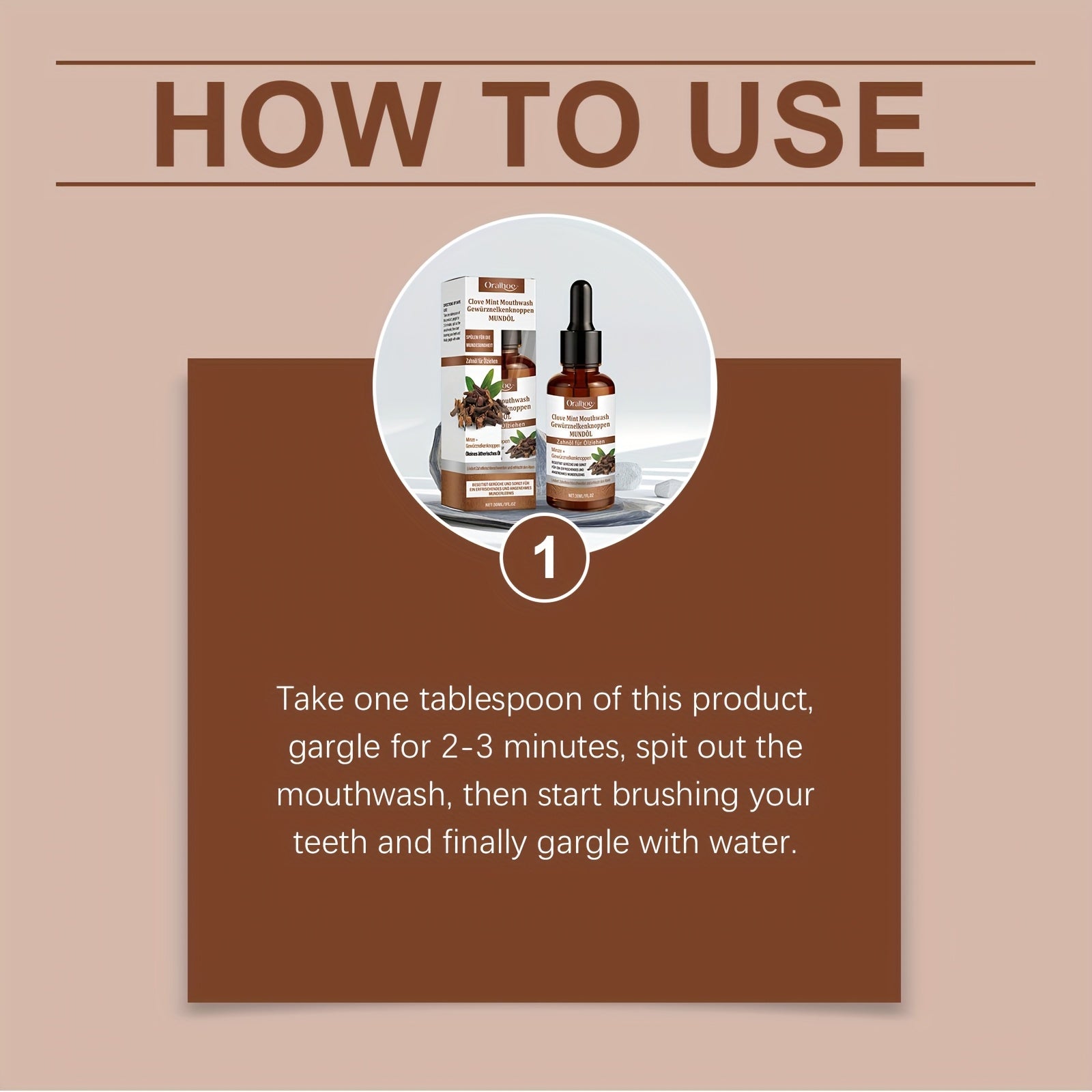 Clove Mint Care Mouthwash - with Gentle And Clean Herbal Ingredients, It Refreshes The Mouth And Teeth, Cools The Teeth And Gums, And Has a Long-Lasting Fragrance. It Is Suitable for Use on Valentine'S Day, Dates, And As a Travel Mouthwash