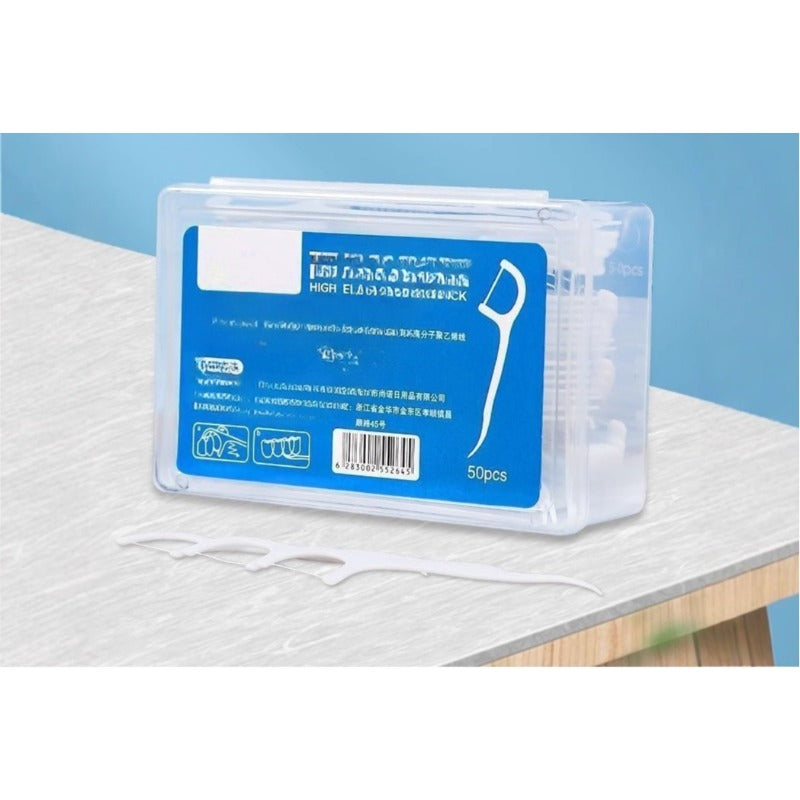 200 Ultra-fine Disposable Floss Sticks Home Packed Ultra-fine and Smooth Floss