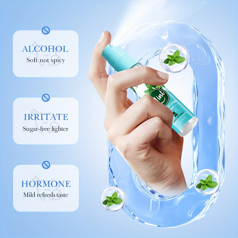 Pack of 2\u002F5, Freshens Breath in 3 Seconds, Mint Breath Freshening Spray, Alcohol-Free, Gentle And Refreshing, 0.61oz×2, 0.61oz×5, Easy to Carry, Suitable for Travel And Parties, Keeps Your Mouth Fresh at All Times